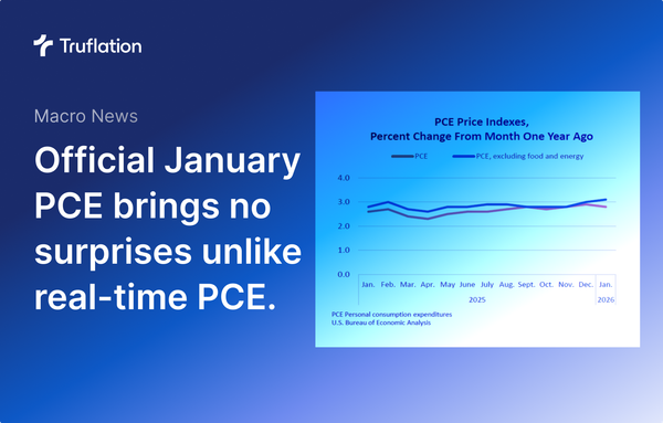 January PCE from BEA brings no surprises, unlike real-time PCE