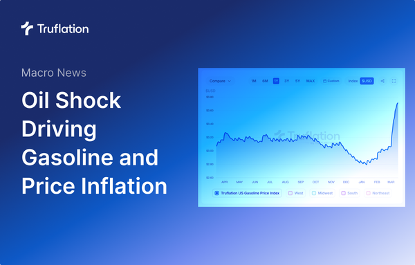 Oil Shock Effects on Consumer Inflation and Truflation Gasoline Index.